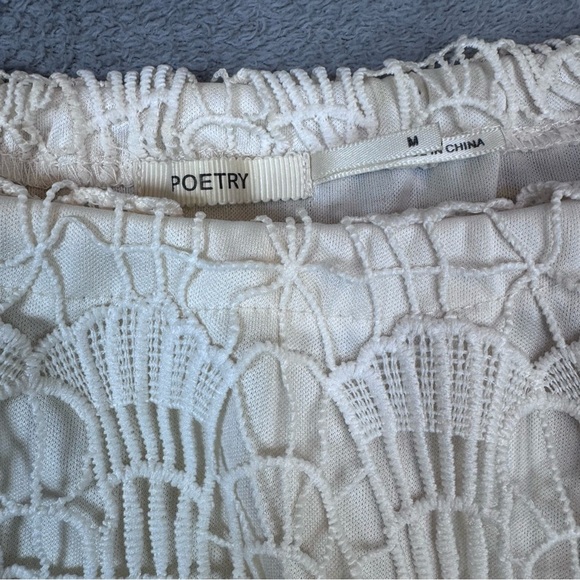 Poetry, Cream Lace, Off-Shoulder, Crop Top, Medium - Picture 2 of 10